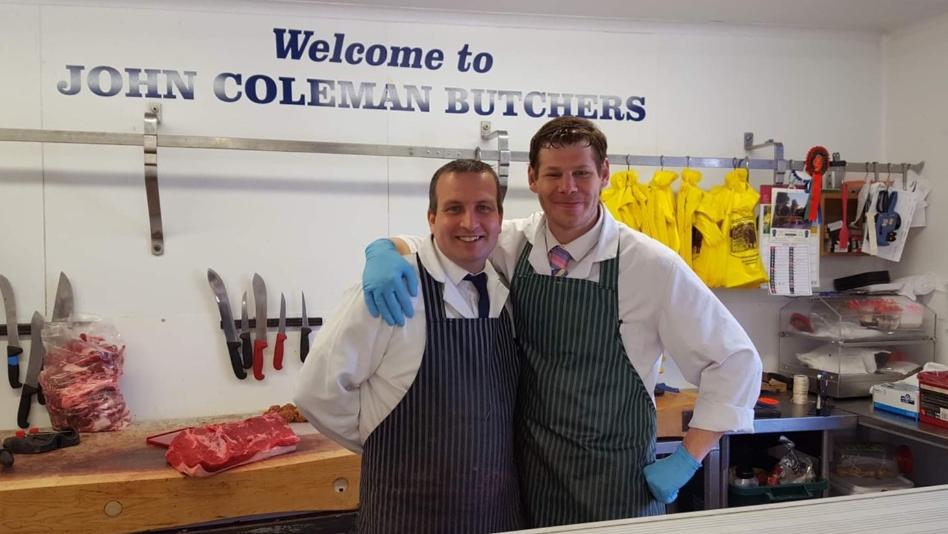 Mark and Tom in the Boxted shop
